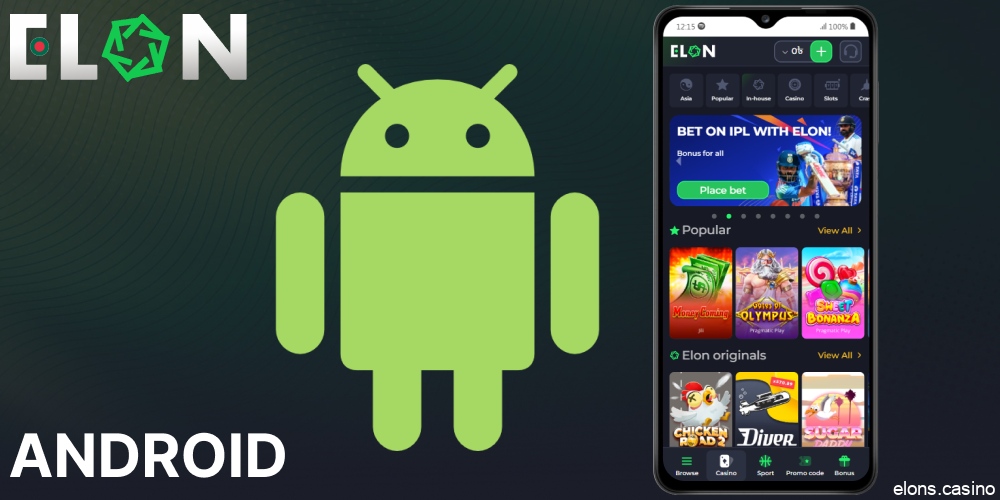 Elon Casino app for Andorid devices in Bangladesh