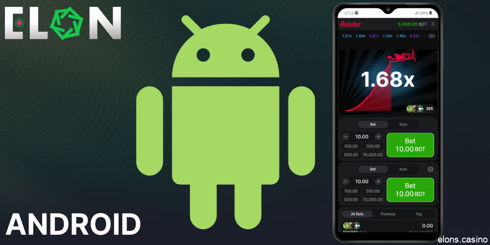 Elon Casino Aviator game available for Android devices