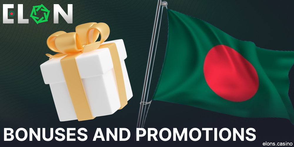 Elon Casino bonuses and special offers for players from Bangladesh