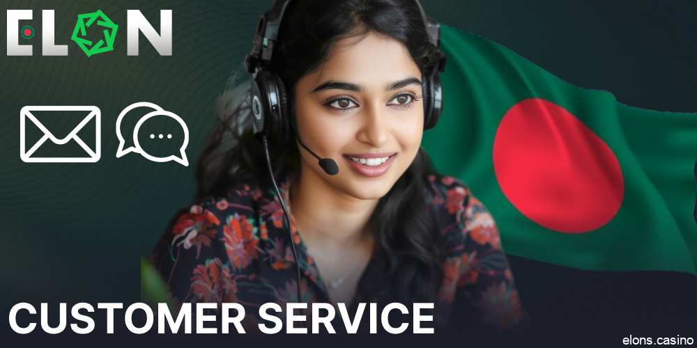 Elon Casino customer support options for players from Bangladesh