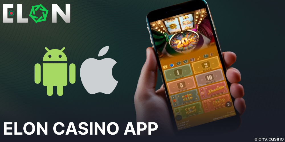 Play Crazy Time on mobile devices using the Elon Casino mobile app