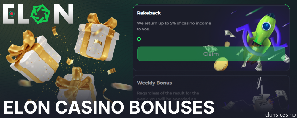 Elon Casino bonuses and promotions available for players from Bangladesh