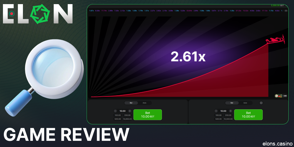 The main features and elements of Elon Casino Aviator game for players from Bangladesh