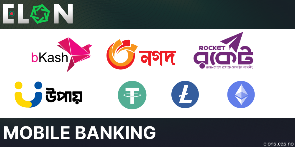 Payment options available on Elon Bet Casino in Bangladesh